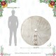 Glitzhome 60"D Oversized Milk Coffee Brown Reversible Faux Rabbit Fur/Korean Fleece Christmas Tree Skirt