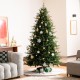 Glitzhome 60"D Oversized Milk Coffee Brown Reversible Faux Rabbit Fur/Korean Fleece Christmas Tree Skirt