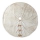 Glitzhome 60"D Oversized Milk Coffee Brown Reversible Faux Rabbit Fur/Korean Fleece Christmas Tree Skirt