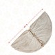 Glitzhome 60"D Oversized Milk Coffee Brown Reversible Faux Rabbit Fur/Korean Fleece Christmas Tree Skirt
