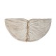 Glitzhome 60"D Oversized Milk Coffee Brown Reversible Faux Rabbit Fur/Korean Fleece Christmas Tree Skirt
