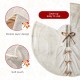 Glitzhome 60"D Oversized Milk Coffee Brown Reversible Faux Rabbit Fur/Korean Fleece Christmas Tree Skirt