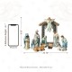 Glitzhome 11pcs Deluxe Blue Resin Nativity Figurine Set (KD)