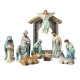 Glitzhome 11pcs Deluxe Blue Resin Nativity Figurine Set (KD)