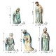 Glitzhome 11pcs Deluxe Blue Resin Nativity Figurine Set (KD)
