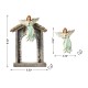 Glitzhome 11pcs Deluxe Blue Resin Nativity Figurine Set (KD)