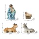 Glitzhome 11pcs Deluxe Blue Resin Nativity Figurine Set (KD)