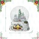 Glitzhome 150mm Christmas Oversized Resin Lighted Musical Snowflakes Village Waterglobe
