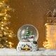 Glitzhome 150mm Christmas Oversized Resin Lighted Musical Snowflakes Village Waterglobe