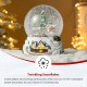 Glitzhome 150mm Christmas Oversized Resin Lighted Musical Snowflakes Village Waterglobe