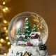 Glitzhome 150mm Christmas Oversized Resin Lighted Musical Snowflakes Village Waterglobe