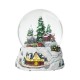Glitzhome 150mm Christmas Oversized Resin Lighted Musical Snowflakes Village Waterglobe