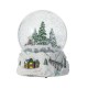Glitzhome 150mm Christmas Oversized Resin Lighted Musical Snowflakes Village Waterglobe