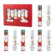 Glitzhome 8PK 1.50"D X 10"H Christmas Santa & Snowman Party Cracker with Gift Contents