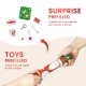 Glitzhome 8PK 1.50"D X 10"H Christmas Santa & Snowman Party Cracker with Gift Contents