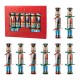 Glitzhome 8PK 1.50"D X 10"H Christmas Nutcracker Party Cracker with Gift Contents