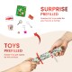 Glitzhome 8PK 1.50"D X 10"H Christmas Holy Leaves Party Cracker with Gift Contents