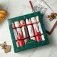 Glitzhome 6PK 2"D X 12"H Christmas Santa, Snowman, Penguin & Reindeer Party Cracker with Gift Contents