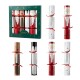 Glitzhome 6PK 2"D X 12"H Christmas Santa, Snowman, Penguin & Reindeer Party Cracker with Gift Contents