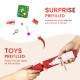 Glitzhome 6PK 2"D X 12"H Christmas Santa, Snowman, Penguin & Reindeer Party Cracker with Gift Contents