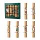 Glitzhome 6PK 2"D X 12"H Christmas Kraft Paper Characters Tag Party Cracker with Gift Contents
