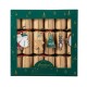 Glitzhome 6PK 2"D X 12"H Christmas Kraft Paper Characters Tag Party Cracker with Gift Contents
