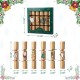 Glitzhome 6PK 2"D X 12"H Christmas Kraft Paper Characters Tag Party Cracker with Gift Contents