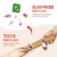 Glitzhome 6PK 2"D X 12"H Christmas Kraft Paper Characters Tag Party Cracker with Gift Contents
