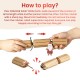 Glitzhome 6PK 2"D X 12"H Christmas Kraft Paper Characters Tag Party Cracker with Gift Contents