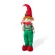 Glitzhome 39"/26"H Telescoped Fabric Christmas Boy Elf Standing Décor