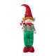 Glitzhome 39"/26"H Telescoped Fabric Christmas Boy Elf Standing Décor