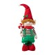 Glitzhome 39"/26"H Telescoped Fabric Christmas Boy Elf Standing Décor