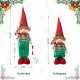 Glitzhome 39"/26"H Telescoped Fabric Christmas Boy Elf Standing Décor