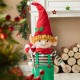 Glitzhome 39"/26"H Telescoped Fabric Christmas Boy Elf Standing Décor