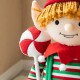 Glitzhome 39"/26"H Telescoped Fabric Christmas Boy Elf Standing Décor