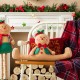Glitzhome 27"L Christmas Fabric Gingerbreadman Doorstop