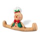 Glitzhome 27"L Christmas Fabric Gingerbreadman Doorstop