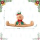 Glitzhome 27"L Christmas Fabric Gingerbreadman Doorstop