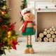 Glitzhome 39"/26"H Telescoped Fabric Christmas Gingerbreadman Standing Décor