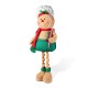 Glitzhome 39"/26"H Telescoped Fabric Christmas Gingerbreadman Standing Décor