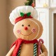 Glitzhome 39"/26"H Telescoped Fabric Christmas Gingerbreadman Standing Décor