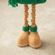 Glitzhome 39"/26"H Telescoped Fabric Christmas Gingerbreadman Standing Décor