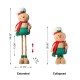 Glitzhome 39"/26"H Telescoped Fabric Christmas Gingerbreadman Standing Décor