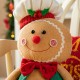 Glitzhome 25"H Fabric Christmas Gingerbreadman Shelf Sitter