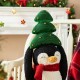 Glitzhome 21.25"H Christmas Fabric Penguin with Top Tree Decor