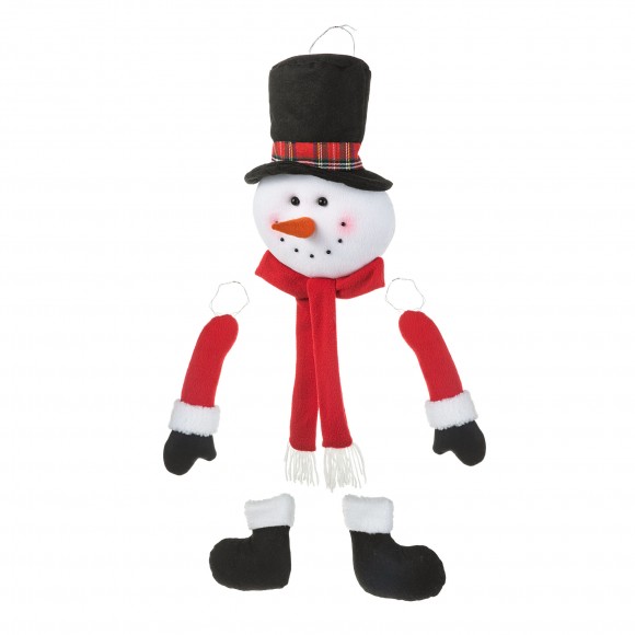 Glitzhome 20"H Christmas Fabric Snowman Ornament