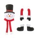Glitzhome 20"H Christmas Fabric Snowman Ornament