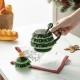 Glitzhome 6.5"H Christmas Ceramic Tree Mug with Lid and Spoon