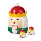 Glitzhome 3 Piece Dolomite Christmas Nutcracker Cookie Jar Set