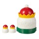 Glitzhome 3 Piece Dolomite Christmas Nutcracker Cookie Jar Set